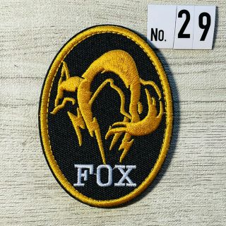 刺繍ワッペン ベルクロ付☆フォックス FOX エンブレム イエロー  29(個人装備)