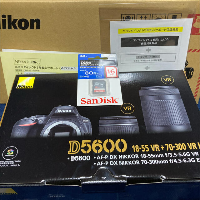 驚きの価格が実現！ Nikon - 【新品未使用】Nikon ニコン D5600 ダブル ...