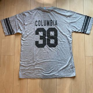 コロンビア(Columbia)の希少サイズ XL コロンビア オーバーサイズ フットボール Tシャツ グレー(Tシャツ/カットソー(半袖/袖なし))