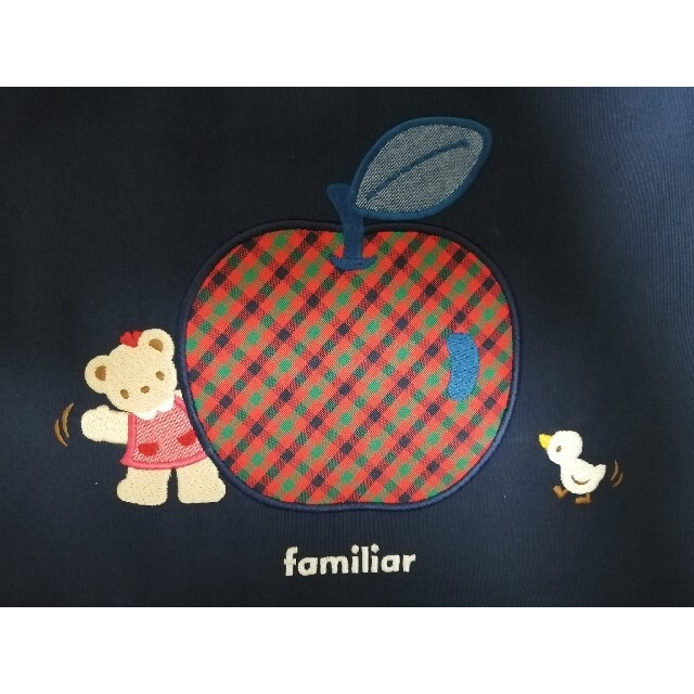familiar(ファミリア)の☆専用☆ファミリア　りんごアップリケ　レッスンバッグ キッズ/ベビー/マタニティのこども用バッグ(レッスンバッグ)の商品写真