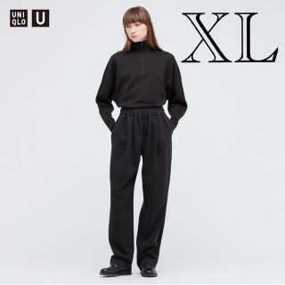 ユニクロ(UNIQLO)の新品☆ユニクロユー☆スウェットギャザーパンツ☆ブラック☆MBさんおすすめ(カジュアルパンツ)