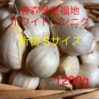 新物 青森県産福地ホワイトニンニク Sサイズ1200g (野菜)