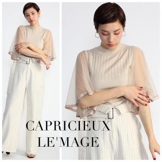 カプリシューレマージュ(CAPRICIEUX LE'MAGE)のCAPRICIEUX LE'MAGE チュールスリーブプルオーバー(ニット/セーター)