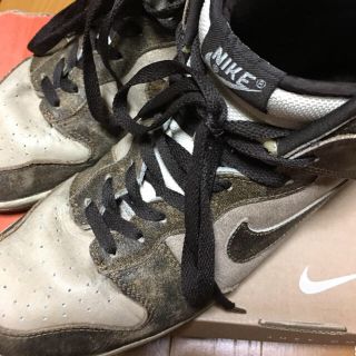 ナイキ(NIKE)のNIKE ダーティーパック DUNK HI 28.5 中古 箱付き ブラウン(スニーカー)