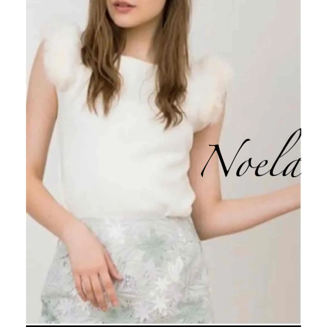 Noela(ノエラ)のNoelaノースリーブファーニット レディースのトップス(カットソー(半袖/袖なし))の商品写真