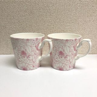 アフタヌーンティー(AfternoonTea)の【ほぼ未使用品】アフタヌーンティー マグカップ 2個セット 花柄 ピンク(グラス/カップ)