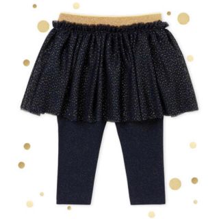 プチバトー(PETIT BATEAU)の24m プチバトー チュールスカート付きカルソン(スカート)