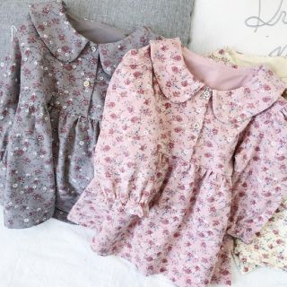 子供服☆♡花柄トップス ワンピース  新品☆♪♪(ワンピース)