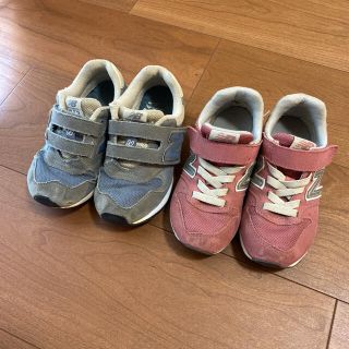 ニューバランス(New Balance)のニューバランス　キッズ　スニーカー　17cm ピンク　グレー　996 313(スニーカー)