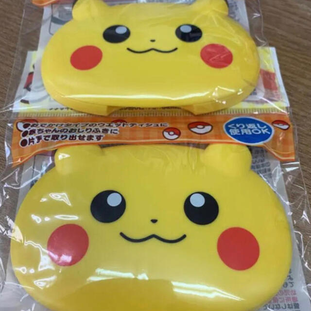 ピカチュウ　ポケモン　おしりふき ウエットティッシュ 蓋 ふた 赤ちゃん キッズ/ベビー/マタニティのおむつ/トイレ用品(ベビーおしりふき)の商品写真