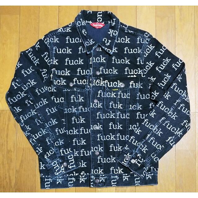 FUCK柄サイズ13SS  Supreme Fuck Denim Jacke S 美品