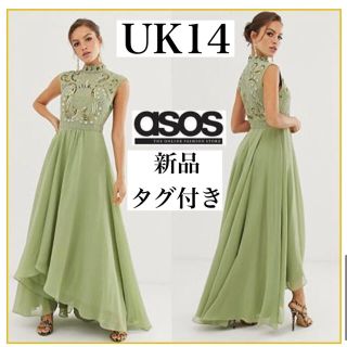 エイソス(asos)の★新品.タグ付き★ASOS DESIGN装飾ミラーボディスマキシドレス(その他ドレス)