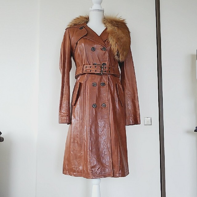 レザージャケット GIORGIO BRATO フォックスファー レザーコート
