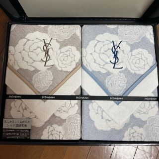 イヴサンローランボーテ(Yves Saint Laurent Beaute)のイブサンローラン　シルク混　綿　毛布　二枚(毛布)