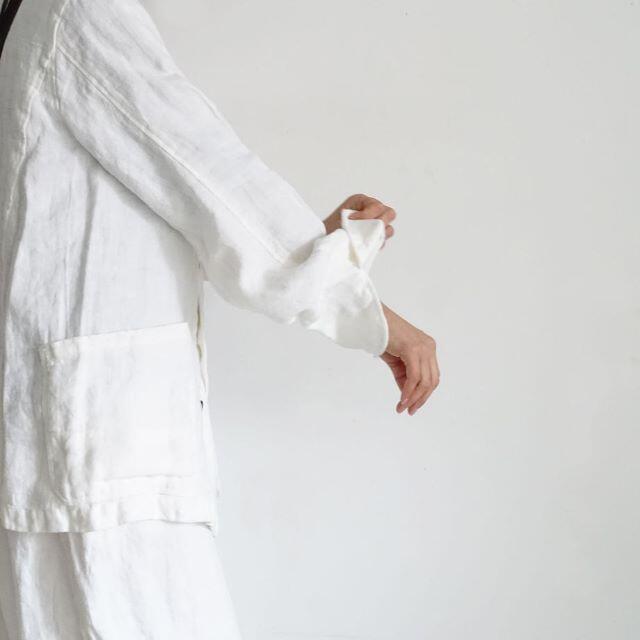 nest Robe(ネストローブ)のCirque   Linen Patissier Jacket 完売 レディースのジャケット/アウター(テーラードジャケット)の商品写真