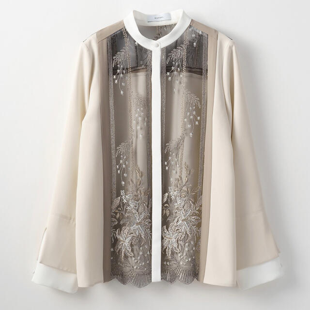 限定製作】 最終値下！MURRAL framed flower blouse - ivory:人気ブランドを