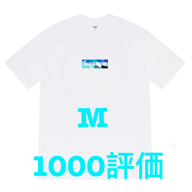 Supreme(シュプリーム)のSupreme Emilio Pucci Box Logo Tee 白青M メンズのトップス(Tシャツ/カットソー(半袖/袖なし))の商品写真