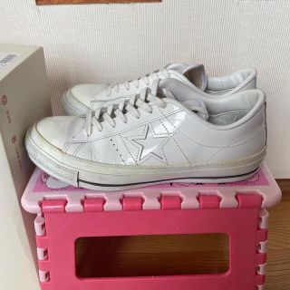 コンバース(CONVERSE)のコンバース　ワンスター　J PL　ホワイト　エナメル(スニーカー)