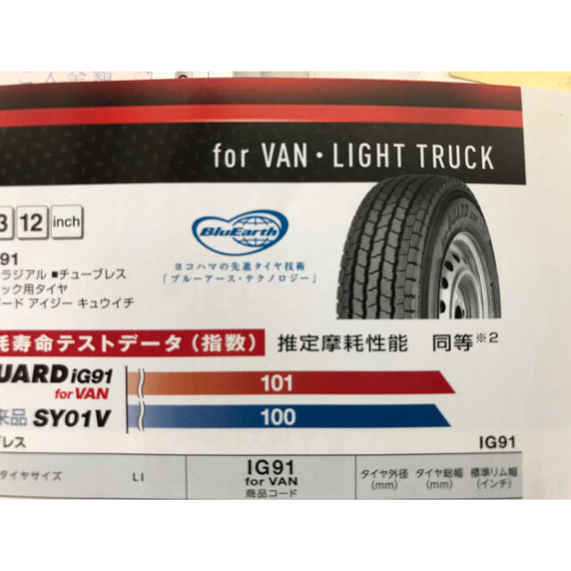 軽トラ新品 145 80  R12 YOKOHAMA IG91 23年製