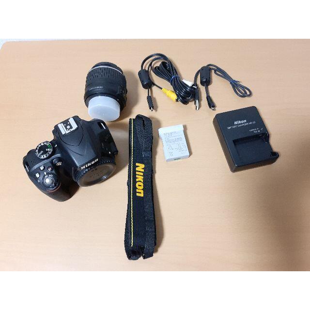 Nikon(ニコン)の★yz様専用★Nikon　D3300　ダブルズームキット　ブラック　外箱有り スマホ/家電/カメラのカメラ(デジタル一眼)の商品写真