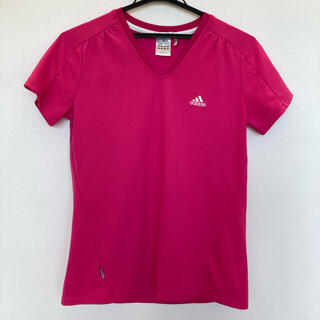 アディダス(adidas)のアディダス　ピンク　Tシャツ　Lサイズ(Tシャツ(半袖/袖なし))