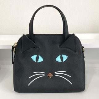 ケイトスペードニューヨーク(kate spade new york)のケイトスペードニューヨークキャッツミャウキャットスモールメイズハンドバッグ限定品(ハンドバッグ)