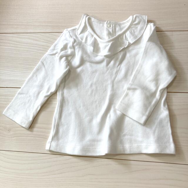 UNIQLO(ユニクロ)のサイズ80☆ユニクロ白シャツ キッズ/ベビー/マタニティのベビー服(~85cm)(シャツ/カットソー)の商品写真