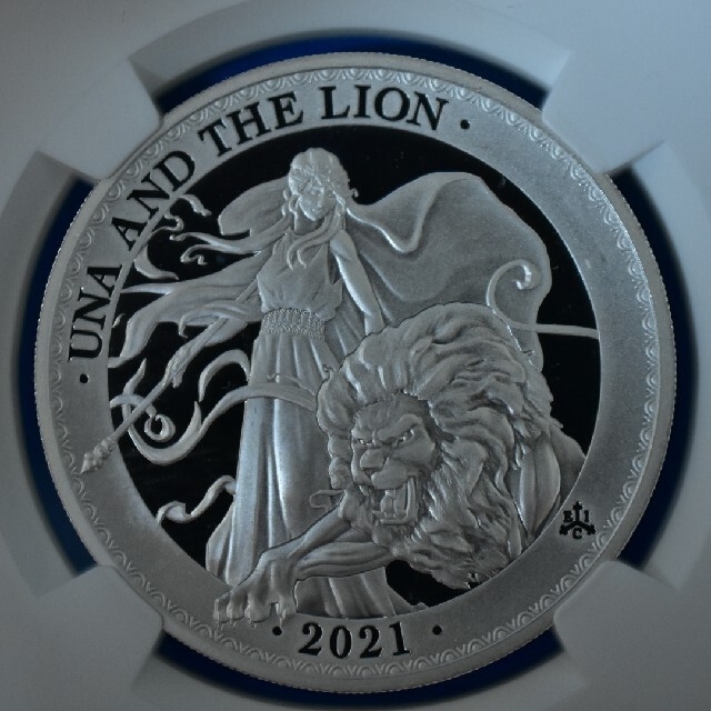 【高い素材】 ●世界で45枚●2021年 ウナとライオン PF69UC 1オンス銀貨NGC 貨幣