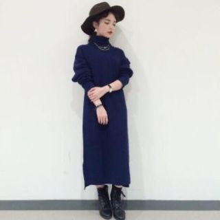 ダブルクローゼット(w closet)の【11/7限定】送料込み w closet タートルニットワンピース(ロングワンピース/マキシワンピース)