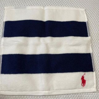 ラルフローレン(Ralph Lauren)のラルフローレン　ハンカチ　新品　紺白　ボーダー柄　レディース　メンズ(ハンカチ/ポケットチーフ)