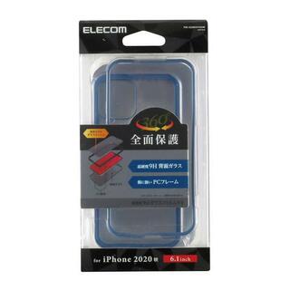 エレコム(ELECOM)のiPhone 12 Pro 用 ハイブリッド ケース 360度保護 背面ガラス(iPhoneケース)