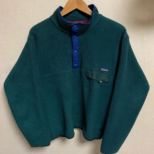 90s Patagonia スナップT フリース ハンターグリーン ボア