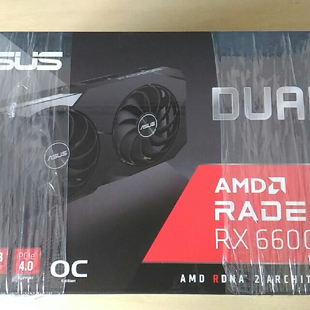 PCパーツ新品2個セット ASUS AMD Radeon RX 6600 XT DUAL