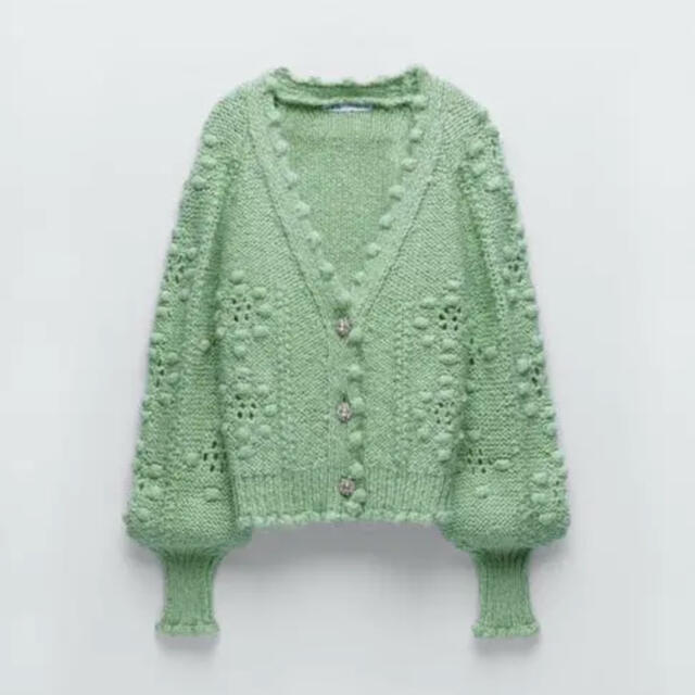 ZARA - ZARA 新品 テクスチャー織地ニットカーディガン sサイズ ZARA - ZARA 新品 テクスチャー織地ニットカーディガン sサイズ