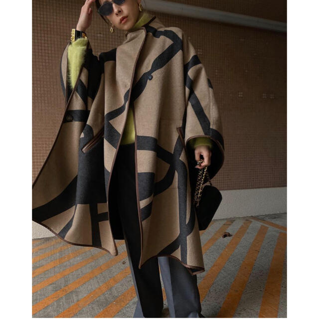 AMERI REVERSIBLE BOA PONCHO COAT