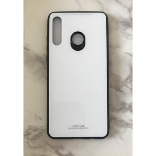 ファーウェイ(HUAWEI)のシンプル&可愛い耐衝撃背面9HガラスケースHUAWEIP30Lite ホワイト白(Androidケース)