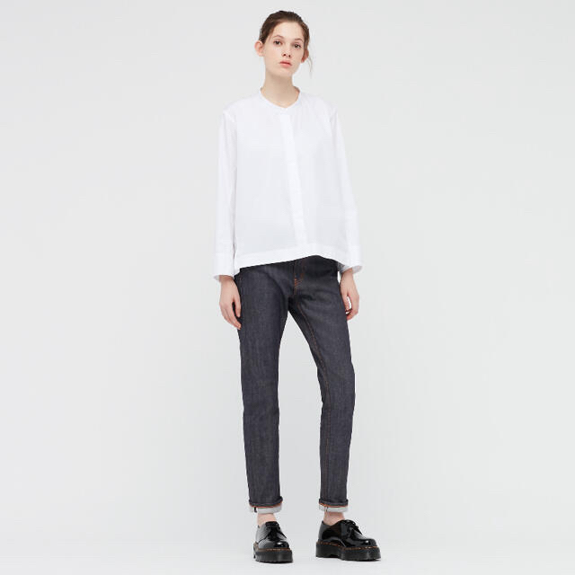 UNIQLO(ユニクロ)の新品⭐︎ユニクロ　+J スーピマコットンシャツジャケット　XS ホワイト レディースのトップス(シャツ/ブラウス(長袖/七分))の商品写真