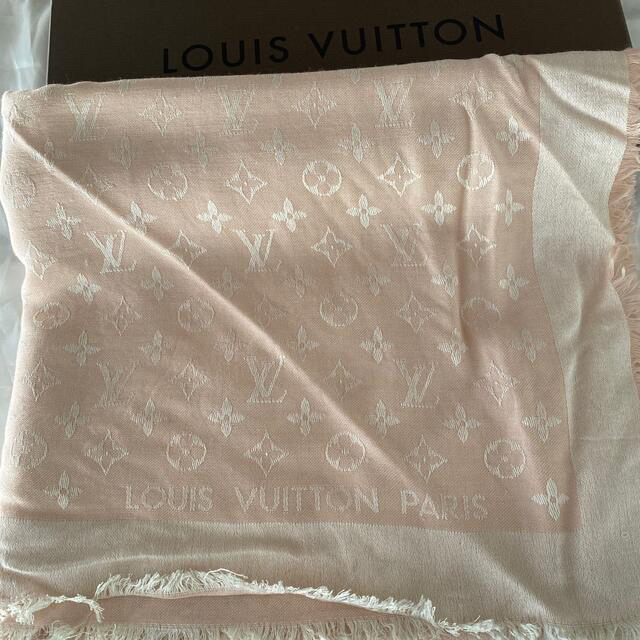 LOUIS VUITTON(ルイヴィトン)のルイヴィトン　モノグラム　ショール　ストール　シルク　ウール　大判 レディースのファッション小物(マフラー/ショール)の商品写真