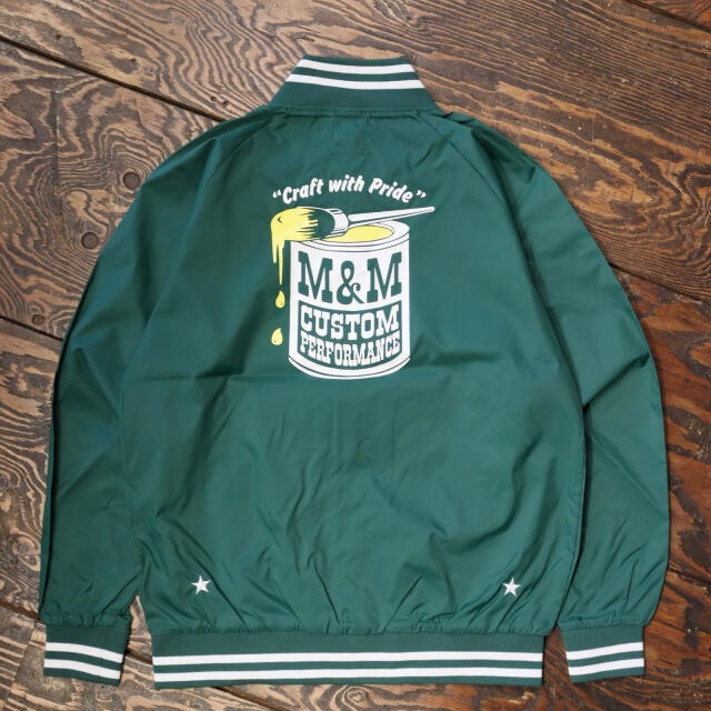 M&M  ナイロンスタジアムジャケット  IVY GREEN  新品 Lサイズ