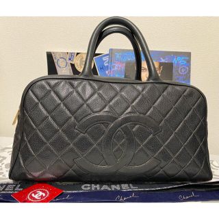 シャネル(CHANEL)の美品⭐︎ CHANEL デカココ キャビアスキン マトラッセ ボストンバッグ(ボストンバッグ)