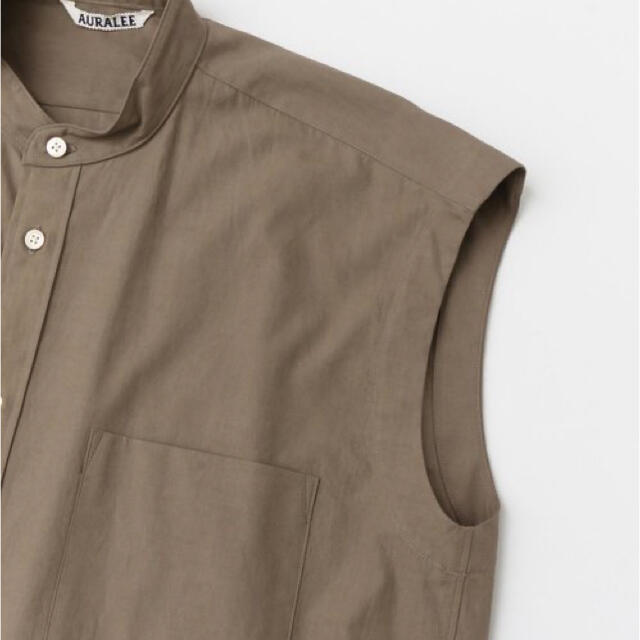 1LDK SELECT(ワンエルディーケーセレクト)のWASHED FINX TWILL SLEEVELESS SHIRTS レディースのトップス(シャツ/ブラウス(半袖/袖なし))の商品写真