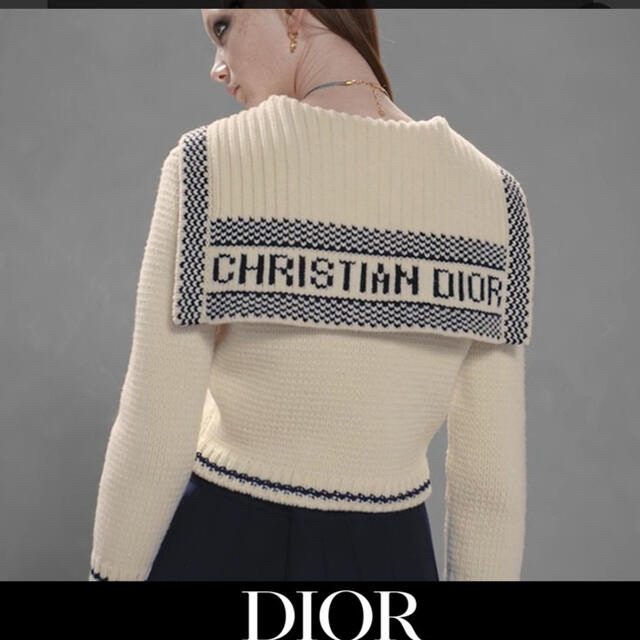 本日限定????超レア✨DIOR❤️ディオール❤️セーラーカラーニットカーディガントップス