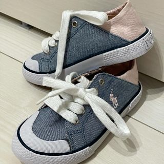 ポロラルフローレン(POLO RALPH LAUREN)の新品♡ポロラルフローレン スニーカー 17.1cm ブルー×ピンク(スニーカー)