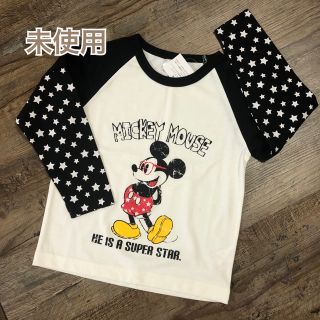 ディズニー(Disney)の未使用　ディズニー　ミッキー　重ね着　ロンT 110 男の子　女の子(Tシャツ/カットソー)