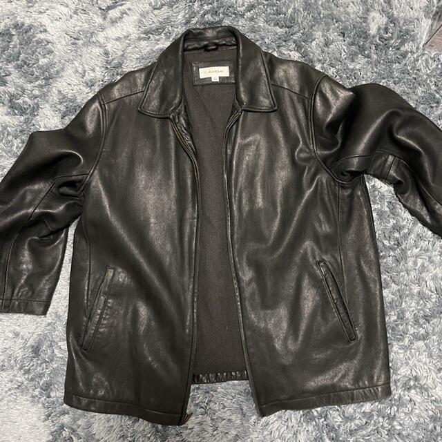 Calvin Klein(カルバンクライン)のカルバンクライン レザージャケット leather jacket メンズのジャケット/アウター(レザージャケット)の商品写真