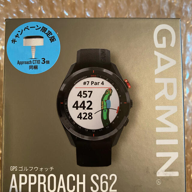 GARMIN Approach S62 GPSゴルフナビ　新品　CT10付き