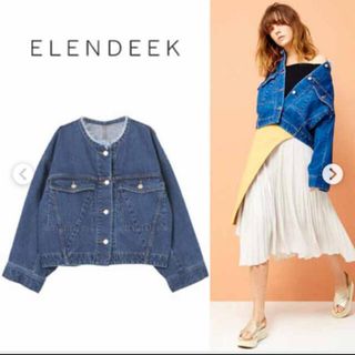 ✴︎ELENDEEK エレンディー ク バッグフォルムデニムジャケット✴︎ 新品 ELENDEEK デニム Gジャン エレンディークの通販 by noma|ラクマ