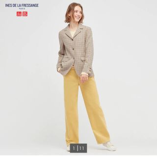 ユニクロ(UNIQLO)のUNIQLO イネス　コーデュロイパンツ　イエロー完売58(カジュアルパンツ)