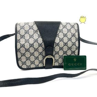グッチ(GUCCI)の美品 GUCCI グッチ オールドグッチ ショルダーバッグ ネイビー(ショルダーバッグ)