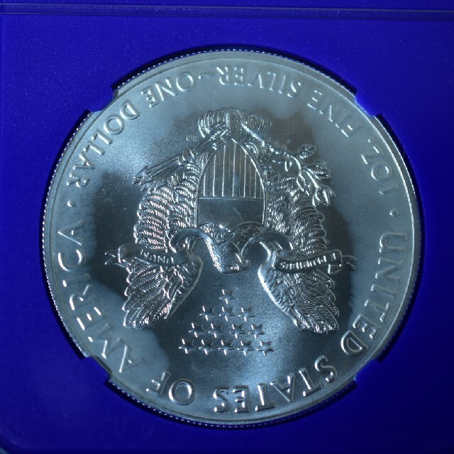 ○トランプ大統領ラベル○NGC MS70 ファーストリリース イーグル銀貨